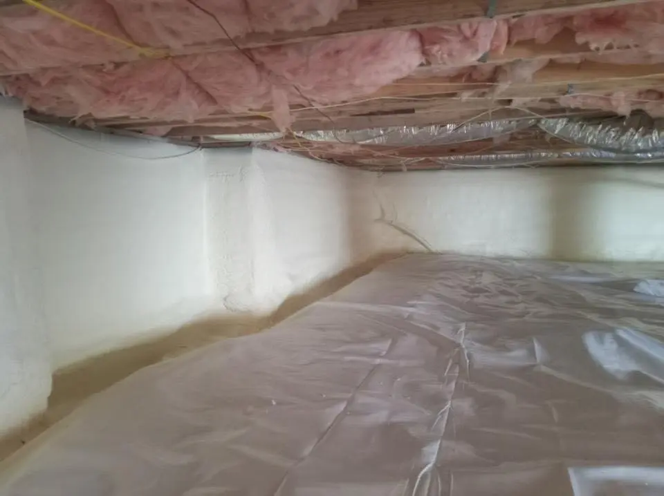 Crawl space encapsulation with closed-cell spray foam for Spray Foam Roofing in Buckhall