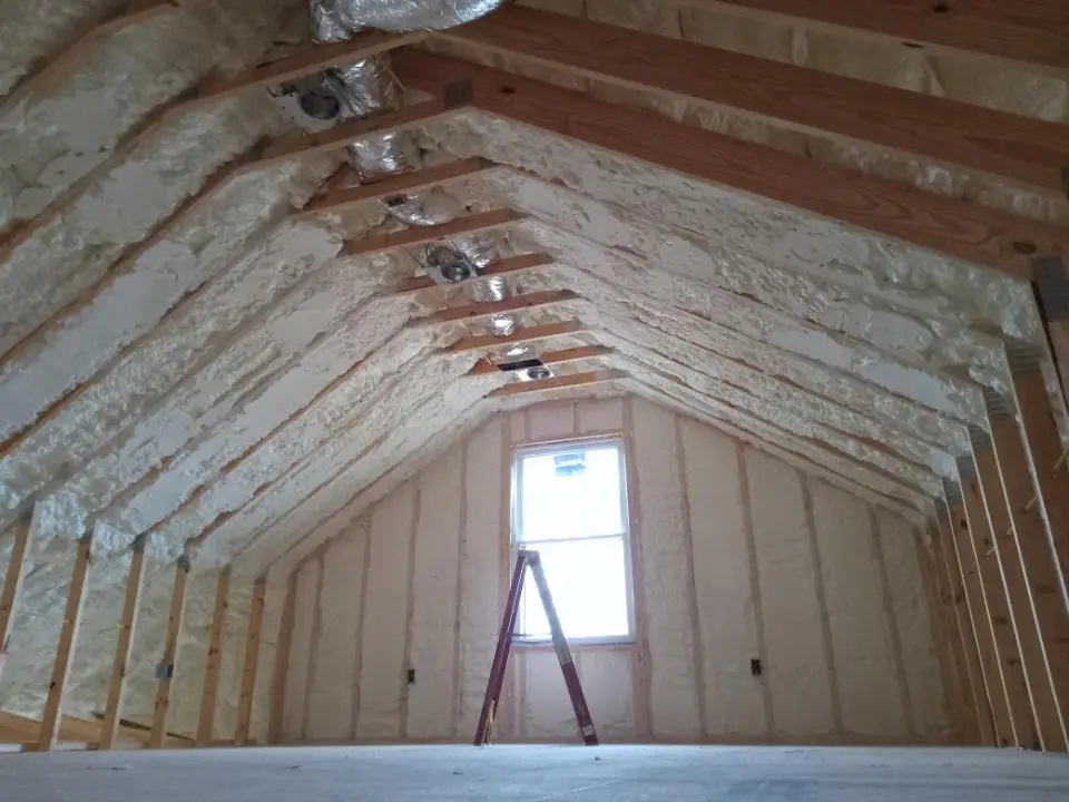 Spray foam roofing application for Crawl Space Insulation project in Buckhall